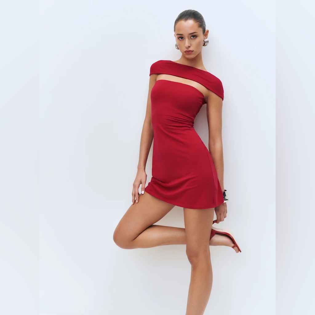 New With Tags Reformation Carmina Knit Dress Red - Size L